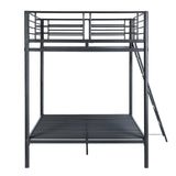 Litera de 4 plazas de metal negro con escalera 140x190cm (colchón no incluido) - TWIN DOUBLE BLACK PLUS