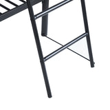 Litera de 4 plazas de metal negro con escalera 140x190cm (colchón no incluido) - TWIN DOUBLE BLACK PLUS